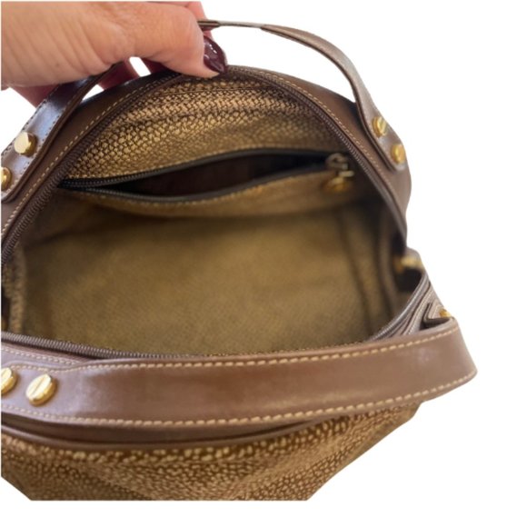 Borbonese Quail Suede Satchel - Picture 2 of 3